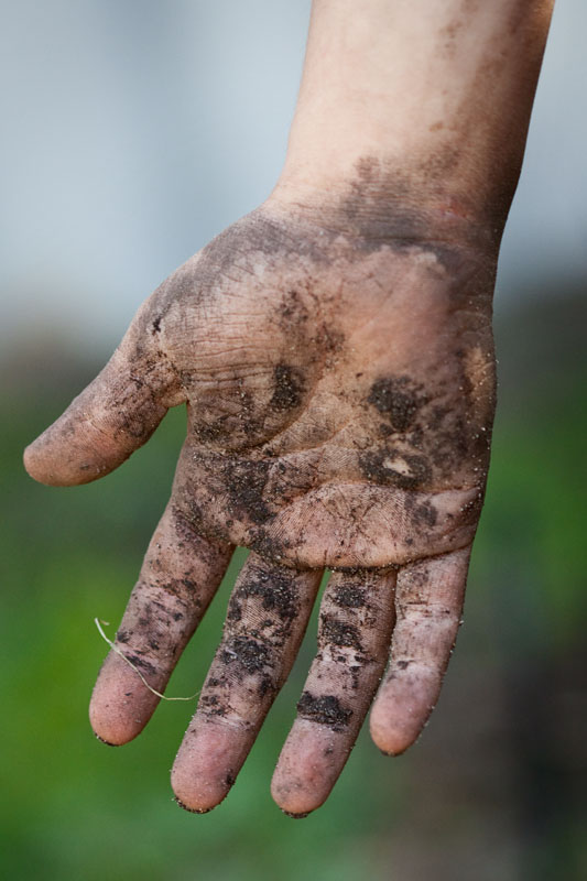 dirty hand