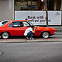Matt and a passing Monaro
