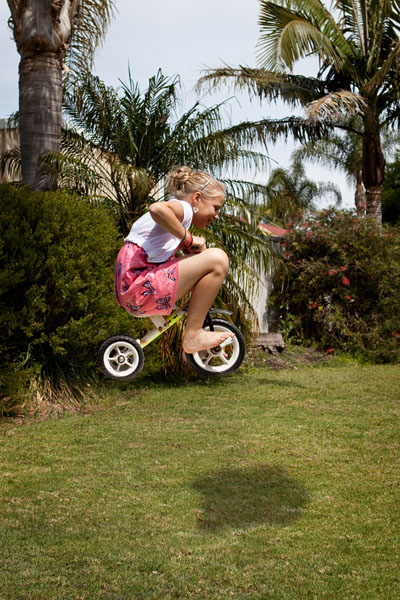 levitating on a trike