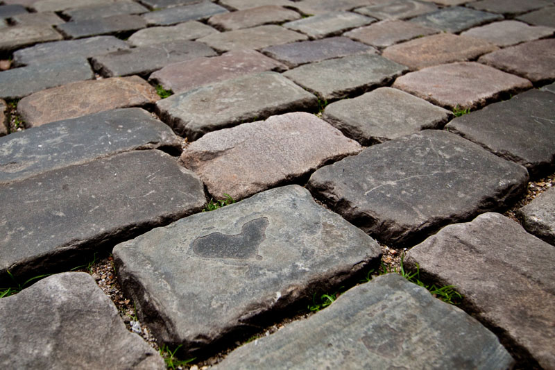 cobblestone love heart