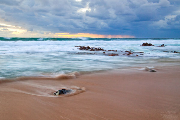receeding waves