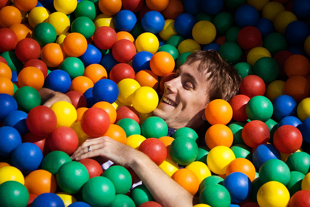 Matt in the ball pit