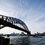 silhouetted bridge