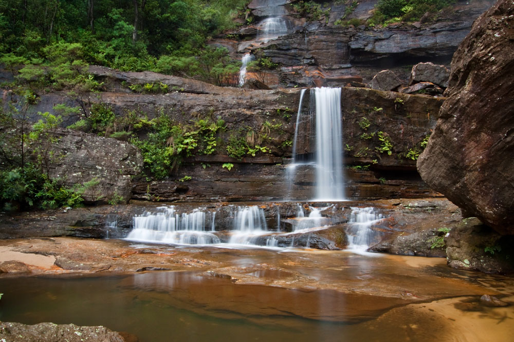 bottom of the Middle Falls, Wentworth Falls