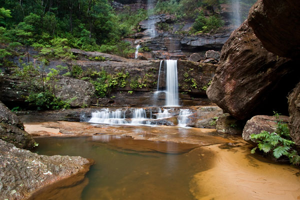 bottom of the Middle Falls, Wentworth Falls