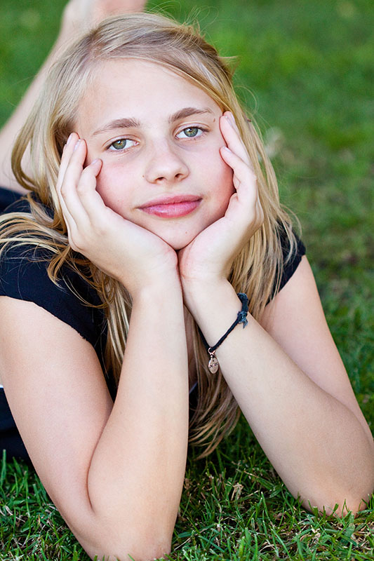 Michelle on the grass