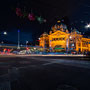 Flinders Street Station after sunset