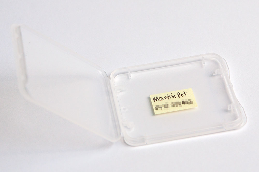 label your compact flash memory card cases