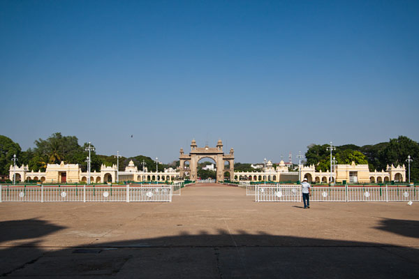 the main gate of Mysore Palace