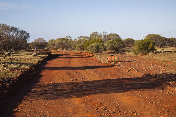red gravel road
