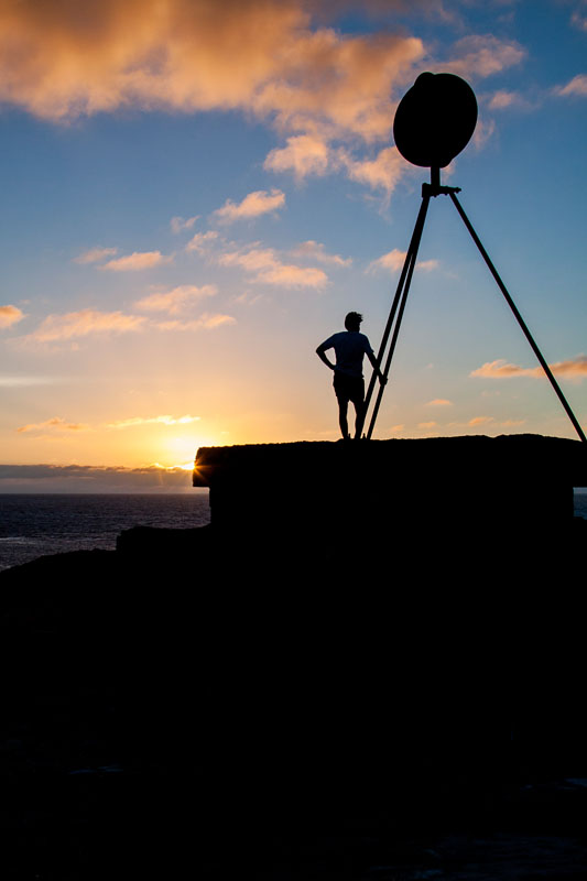 silhouetted stranger on the Observation Post