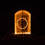 steel wool spinning in the old WWII bunkers