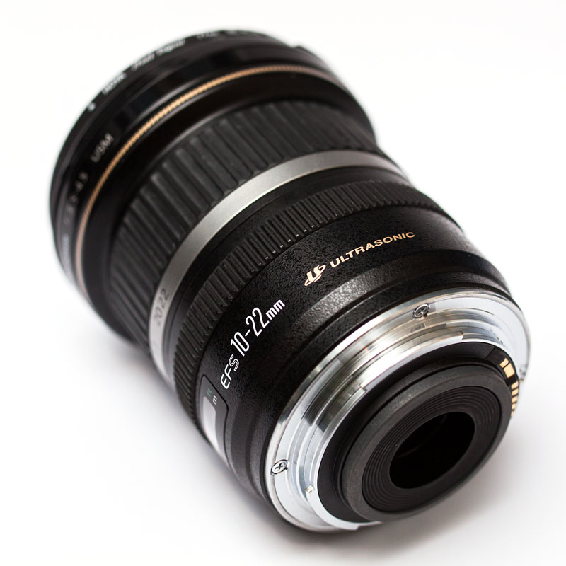 Canon's EF-S 10-22mm lens, designed for use on crop sensor camera bodies