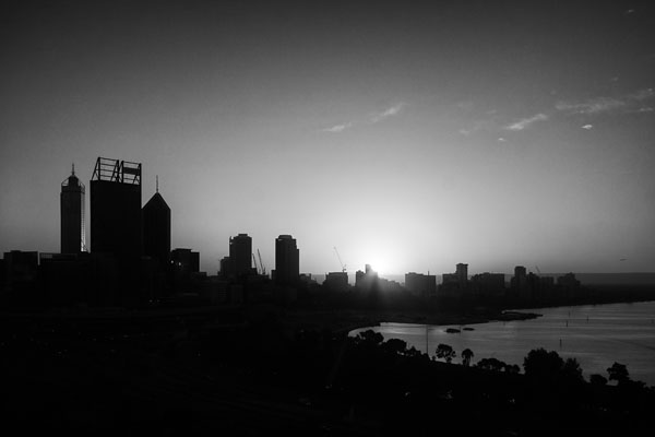 sunrise over Perth