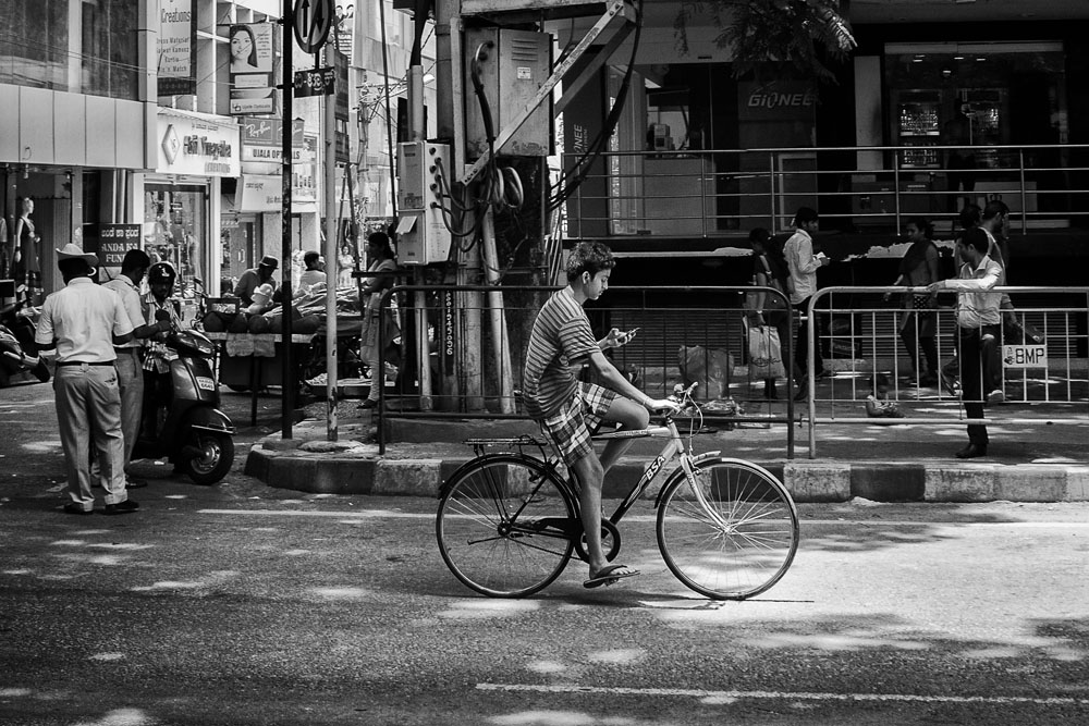 mobile phone on the move