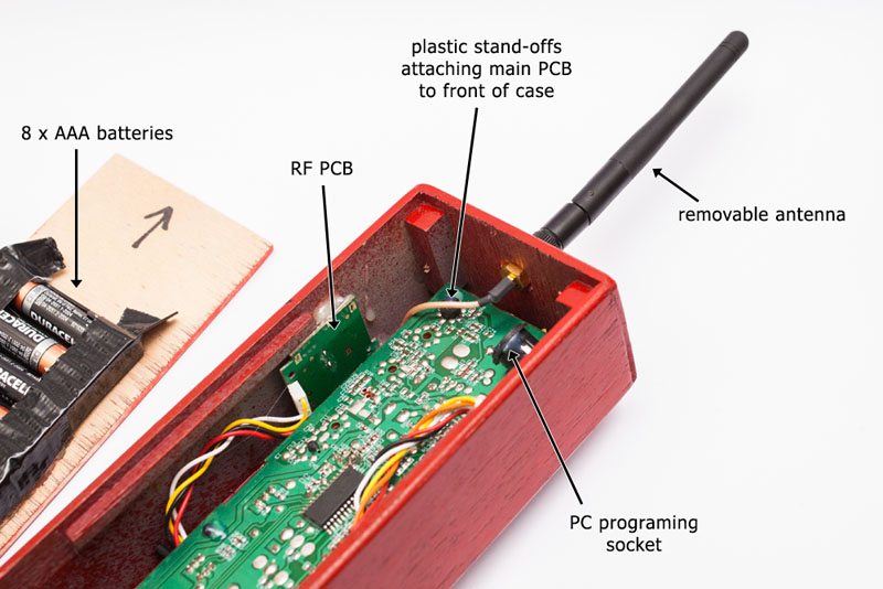 repackaged KAP transmitter: back cover off