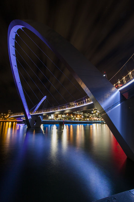 the arches of the Elizabeth Quay Bridge