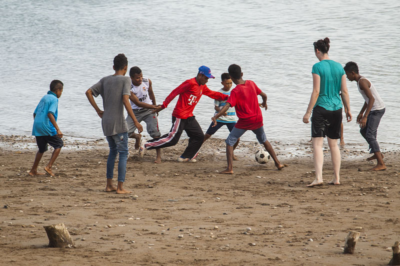 soccer on the beach