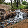 a smaller cascade above the main falls