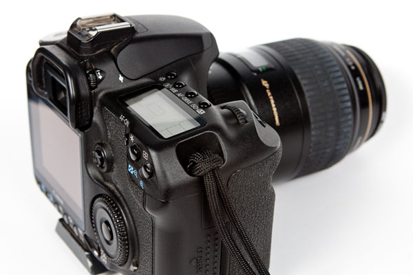larks head knot on the camera