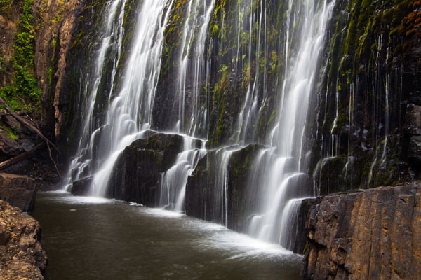 closeup of the lower part of Guide Falls