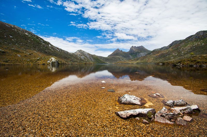 Dove Lake with Cradle Mountain in the distance