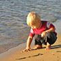 Nicholas enjoying the beach sand