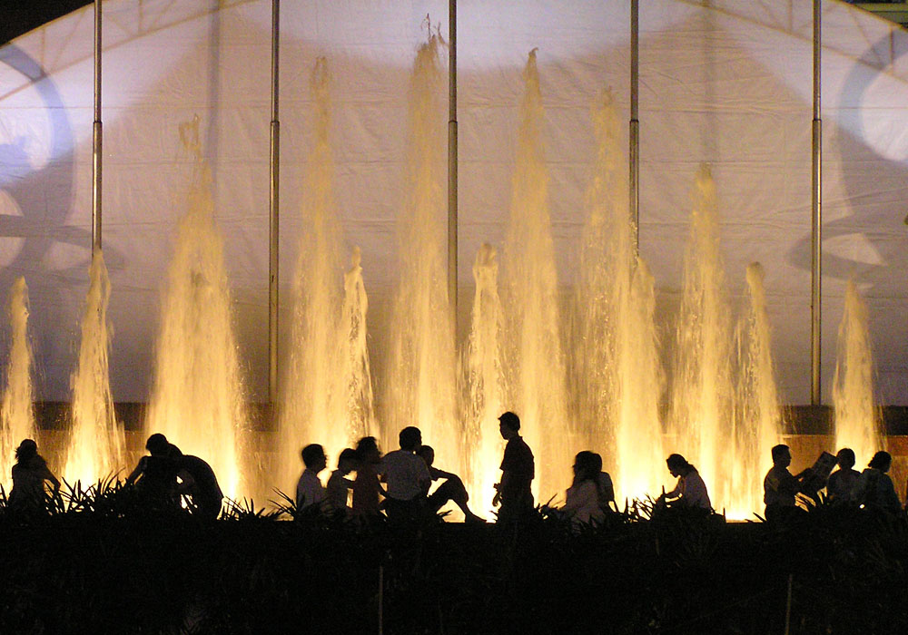 Fountain at night